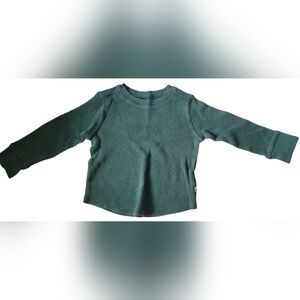 GAP Green COTTON long sleeve waffle shirt boy's 3T